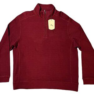 NWT Tommy Bahama Men's Half Zip Pullover Sweater Rhumba